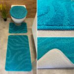 Venus Turquoise Three-Piece Bathroom Set