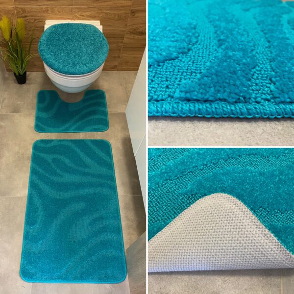 Venus Turquoise Three-Piece Bathroom Set