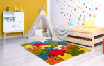 Kolorowy miękki dywan dla dzieci PUZZLE