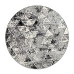 Nowoczesny miękki dywan okrągły LAILA 15750 Grey