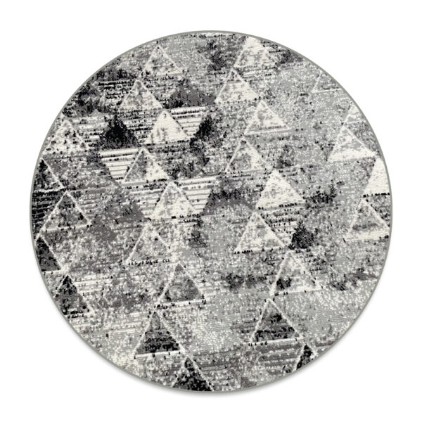 Nowoczesny miękki dywan okrągły LAILA 15750 Grey