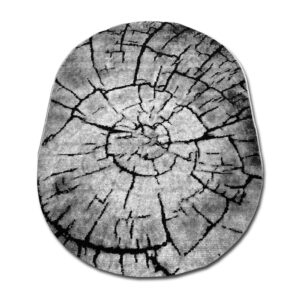 Miękki nowoczesny dywan kora owalny szary Laila 15751