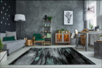 Dywan New Idea przecierany turkusowy BS51