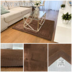Thick square PUFFY SOFT rug, as soft as a rabbit rug – BROWN