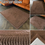 Gruby dywan PUFFY SOFT miękki jak dywan rabbit BROWN