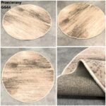 New Idea GG44 Modern Round Shaggy Rug