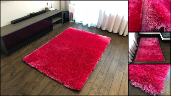 ROMA Shaggy Shiny Rug, Pink