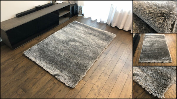 ROMA Shaggy Shiny Rug, Gray