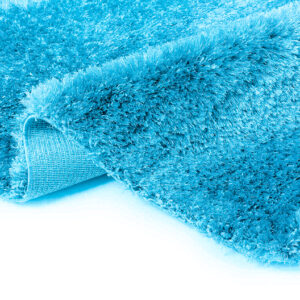 ROMA Shaggy Shiny Rug, Turquoise
