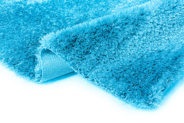 ROMA Shaggy Shiny Rug, Turquoise