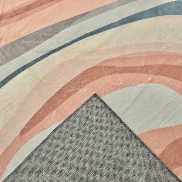 A delicate, modern rug in pastel colors