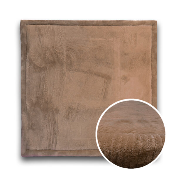 Thick square PUFFY SOFT rug, as soft as a rabbit rug – BROWN