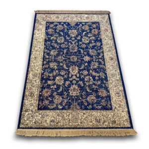 Ekskluzywny cienki tradycyjny dywan granatowy Bellucci 84593 NAVY
