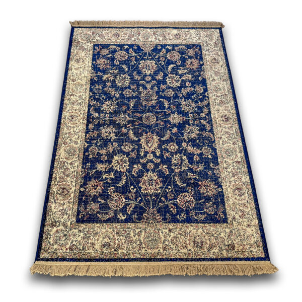 Ekskluzywny cienki tradycyjny dywan granatowy Bellucci 84593 NAVY