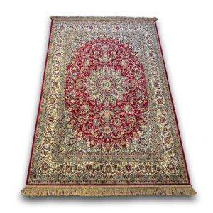 Ekskluzywny cienki dywan bordowy Bellucci 84595 RED