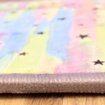 PUFFY SOFT Thick Children's Rug – Soft Like a Rabbit Rug with Rainbow Stars