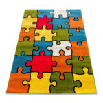 Kolorowy miękki dywan dla dzieci PUZZLE