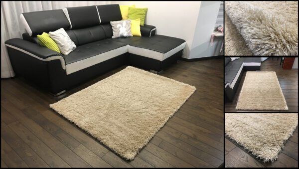 Optimal Light Beige Shaggy Rug